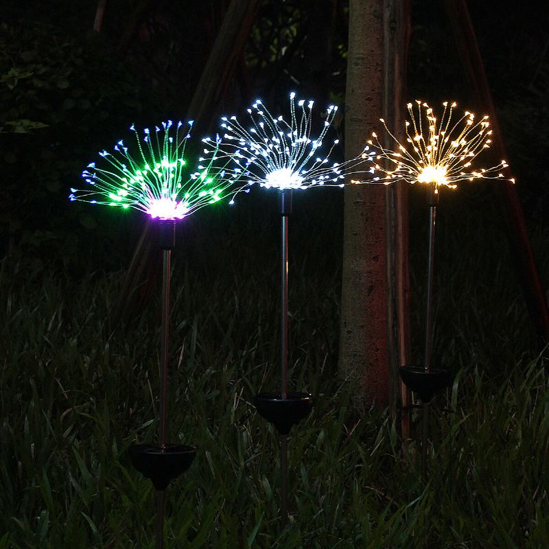 Solární Ohňostroj String Light 90/120/150 Led Lampa Venkovní Zahradní Párty Vánoční Dekorace Světla