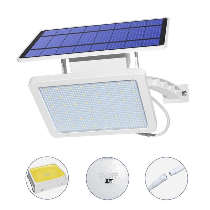 Solární Panel Led Světelný Senzor Wall Street Lamp Nastavitelný Světlomet Vodotěsný Pro Venkovní Trávník