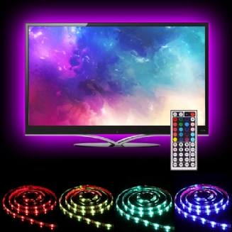 Solmore 2*40cm+2*60cm Usb Led Tv Podsvícení Proužek Světelná Sada Rgb Monitorová Lampa + 44klávesové Dálkové Ovládání Dc5v