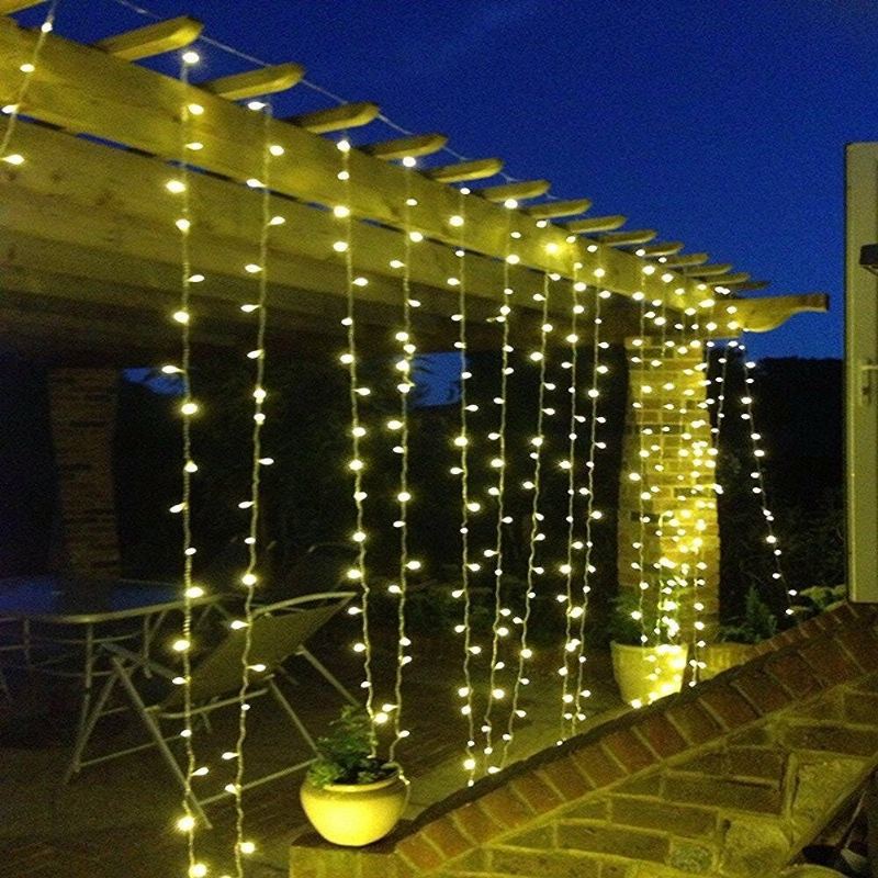 Solmore 6x3m 600led Usb Led Záclona Víla Řetězová Světla Závěsná Nástěnná Lampa Na Pozadí Svatba Vánoční Party Dekorace