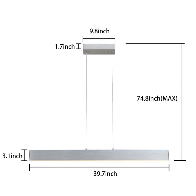 Usa Direct 18w Indirect Led Závěsné Svítidlo 3000k Daylight Certified Ul