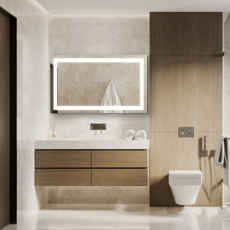 Usa Direct Led Osvětlené Koupelnové Nástěnné Zrcadlo S Vysokým Lumenem + Samostatné Ovládání Proti Zamlžení + Funkce Stmívače