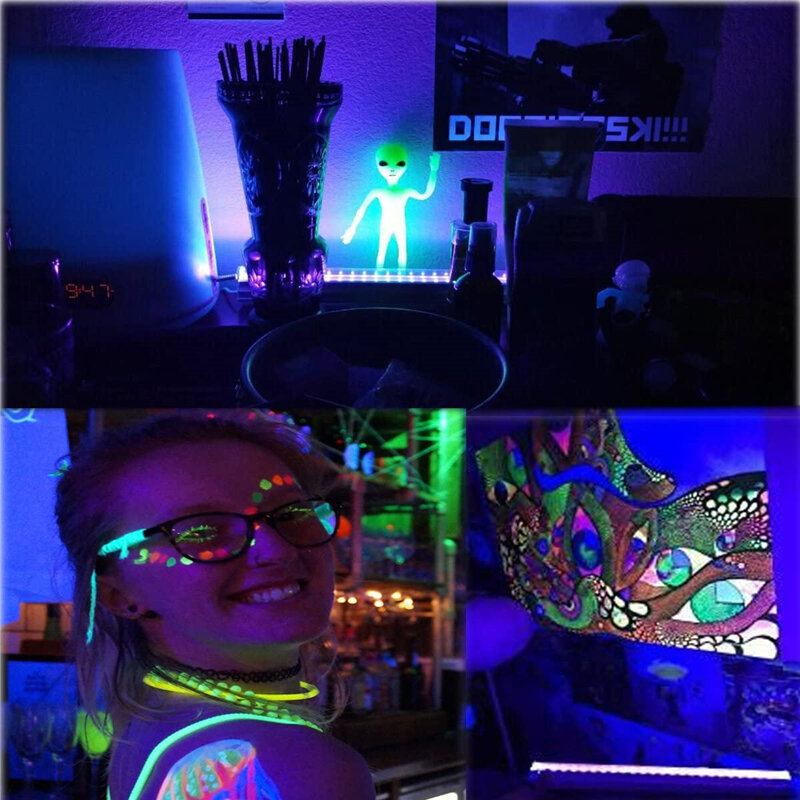 Usb Uv-c Led Černá Lampa Halloween Blacklight Ultrafialová Vytvrzovací Skvrna