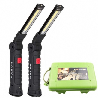 Vestavěný 18650 Battery Bikight Cob Led Multifunkční Skládací Sada Pracovních Světel Usb Dobíjecí Led Svítilna Usb Kabelová Nabíječka Do Auta Baterií