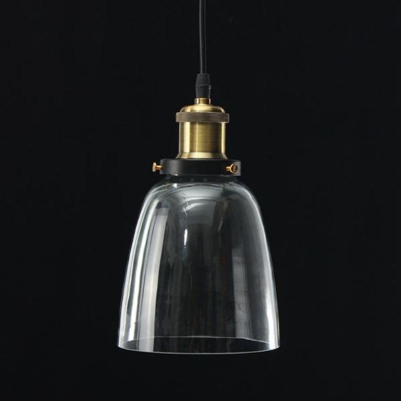 Vintage Industrial Retro Loft Glass E27 Stropní Závěsné Svítidlo Se Stínidlem