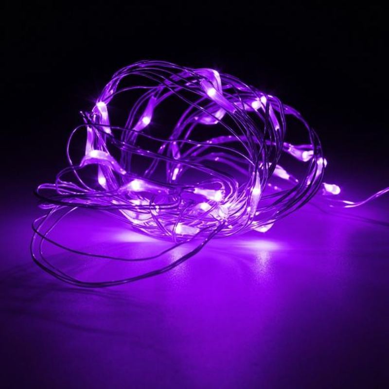 Vodotěsná Vánoční Dekorace Na Večírky 3m 30 Led Silver Wire Fairy String Light Na Baterie