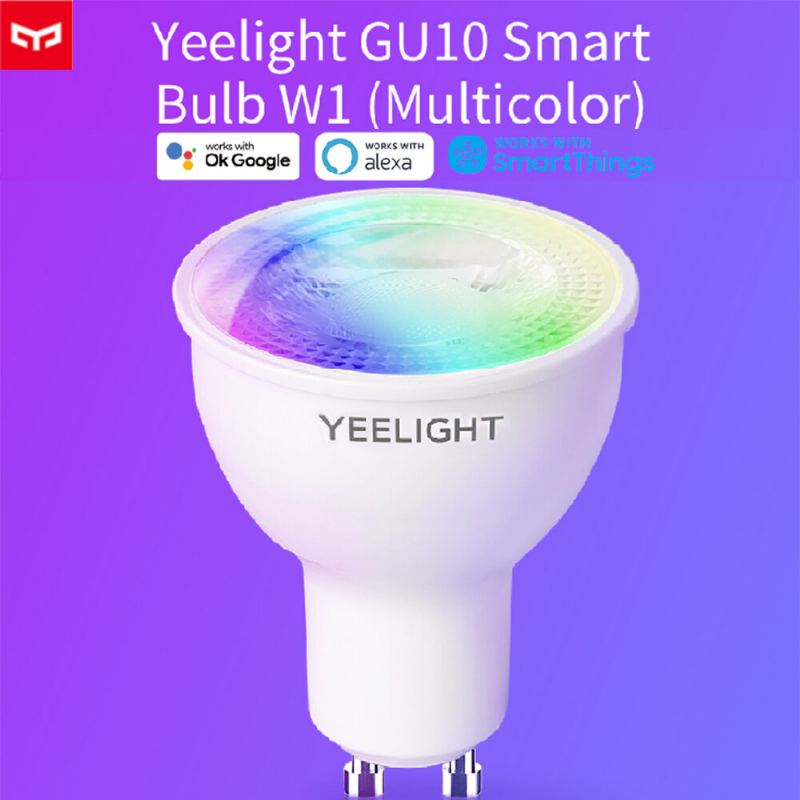 Yeelight Yldp004-a Gu10 Barevná Chytrá Led Žárovka W1 Game Music Sync App Hlasové Ovládání Práce App Google Assistant Alexa