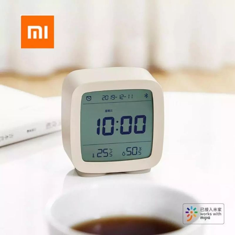 Xiaomi Cleargrass Bluetooth Budík Smart Control Teplota Vlhkost Displej Lcd Nastavitelné Hodiny Nočního Světla Práce S Mijia App