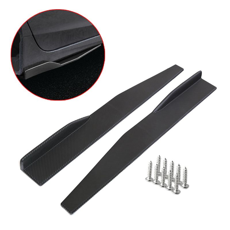 2 Ks 74.5cm / 29.33" Universal Fit Plastová Černá Boční Sukně Rocker Splitters Winglet Wings