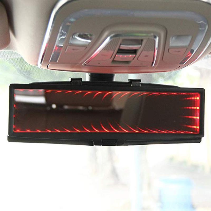 3d Auto Led Vnitřní Antireflexní Zpětné Zrcátko Hd Širokoúhlé Rovinné Odrazné Nastavitelné