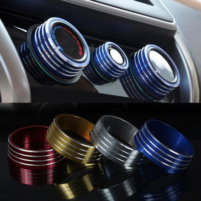 3ks/sada Cars Alu Decoration Stereo Klimatizace Knob Ring Pro Honda New City Vezel Fit Xrv