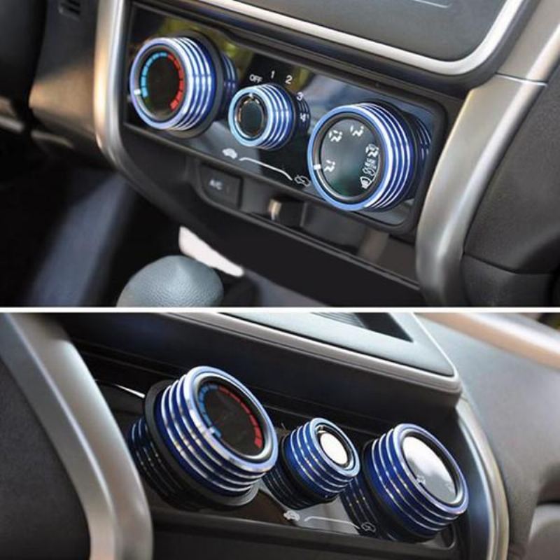 3ks/sada Cars Alu Decoration Stereo Klimatizace Knob Ring Pro Honda New City Vezel Fit Xrv