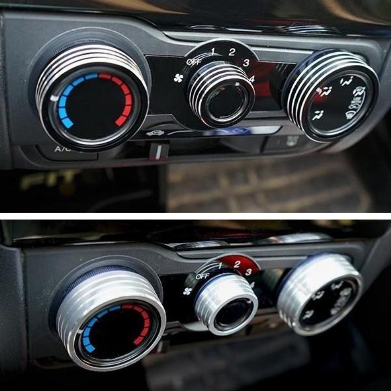 3ks/sada Cars Alu Decoration Stereo Klimatizace Knob Ring Pro Honda New City Vezel Fit Xrv