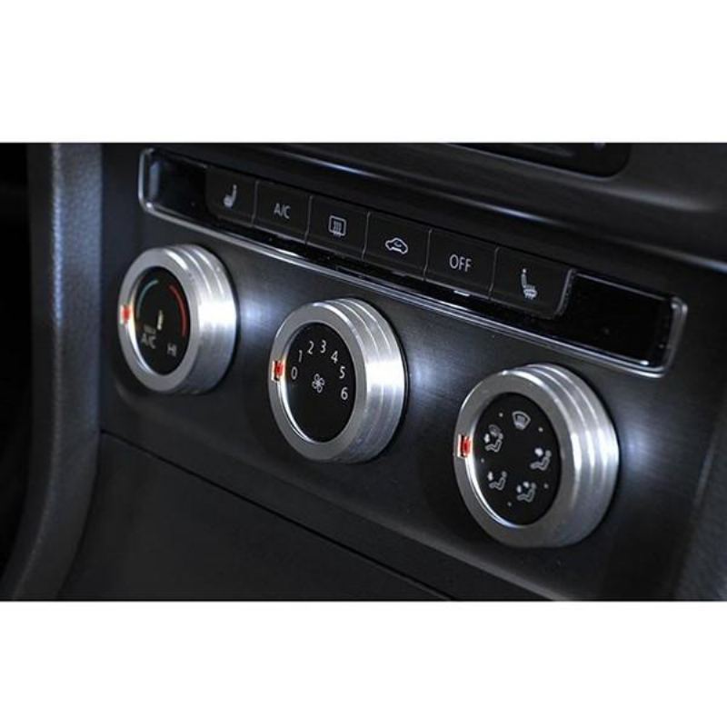 3ks/sada Cars Alu Decoration Stereo Knob Ring Kroužek Na Knoflík Klimatizace Pro Golf 7