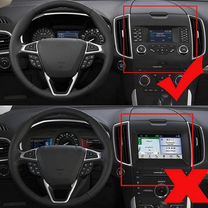 4ks/sada Cars Alu Decoration Stereo Knob Ring Kroužek Pro Ovládání Klimatizace Pro Ford Edge