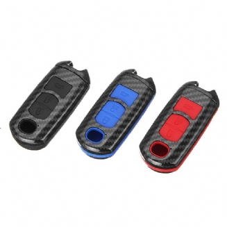 Abs Carbon Fiber Remote Smart Car Key Case/bag Cover Fob Shell Pro Mazda 3/5/6/cx3/cx5