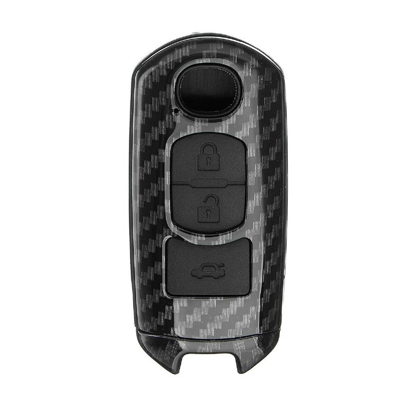 Abs Carbon Fiber Remote Smart Car Key Case/bag Cover Fob Shell Pro Mazda 3/5/6/cx3/cx5