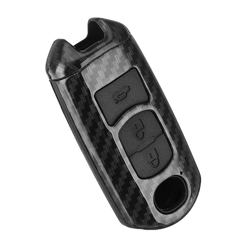 Abs Carbon Fiber Remote Smart Car Key Case/bag Cover Fob Shell Pro Mazda 3/5/6/cx3/cx5