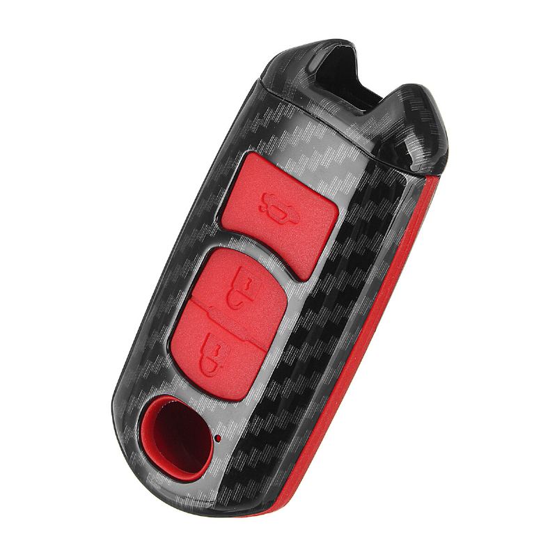 Abs Carbon Fiber Remote Smart Car Key Case/bag Cover Fob Shell Pro Mazda 3/5/6/cx3/cx5