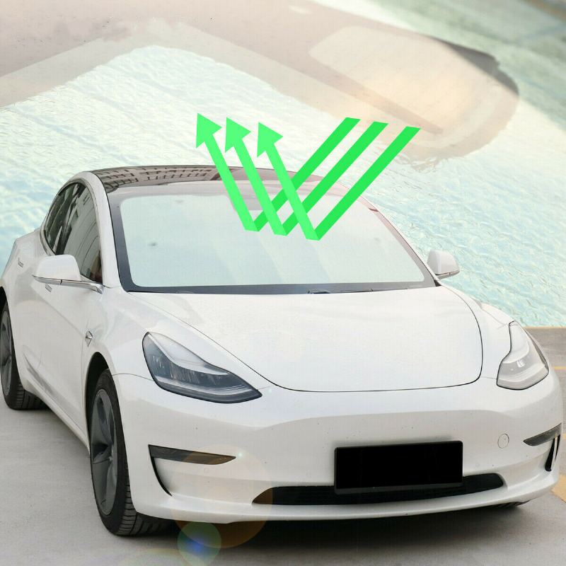 Přední Okno Automobilu Sklo Sluneční Clona Tepelný Štít Rohož Pro Tesla Model 3