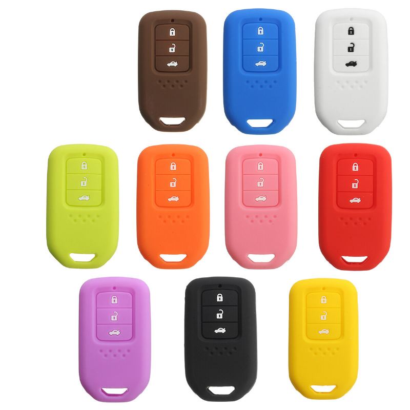 Silikonové Pouzdro Na Klíče S 3 Tlačítky Smart Remote Key Fob Cover Pro Honda Jade Vezel