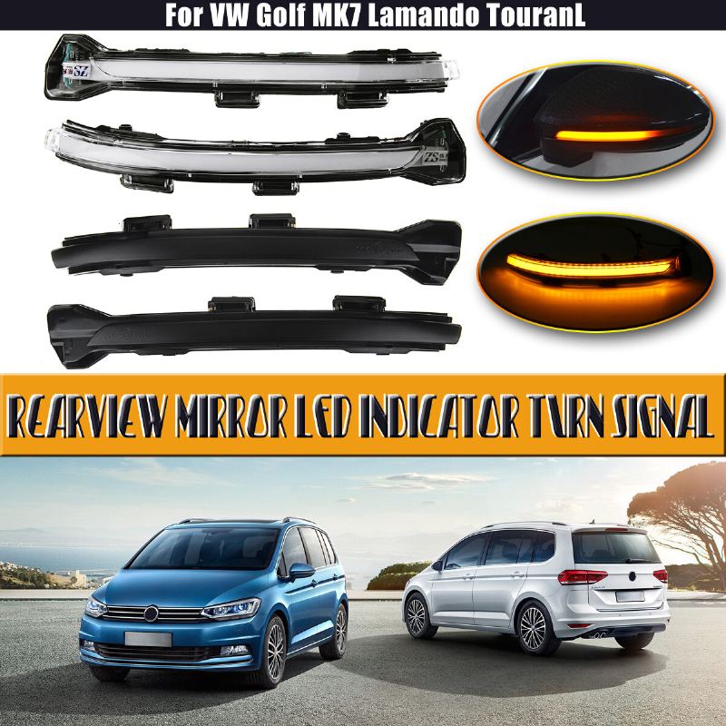 Světlo Zpětného Zrcátka Led Ukazatel Směru Pro Vw Golf Mk7 Lamando Touranl