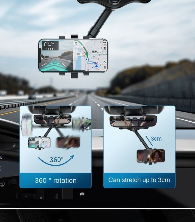 Zpětné Zrcátko Do Auta Držák Na Mobilní Telefon Cestovní Rekordér Dedikovaný Do Navigace S Pevným Klipem