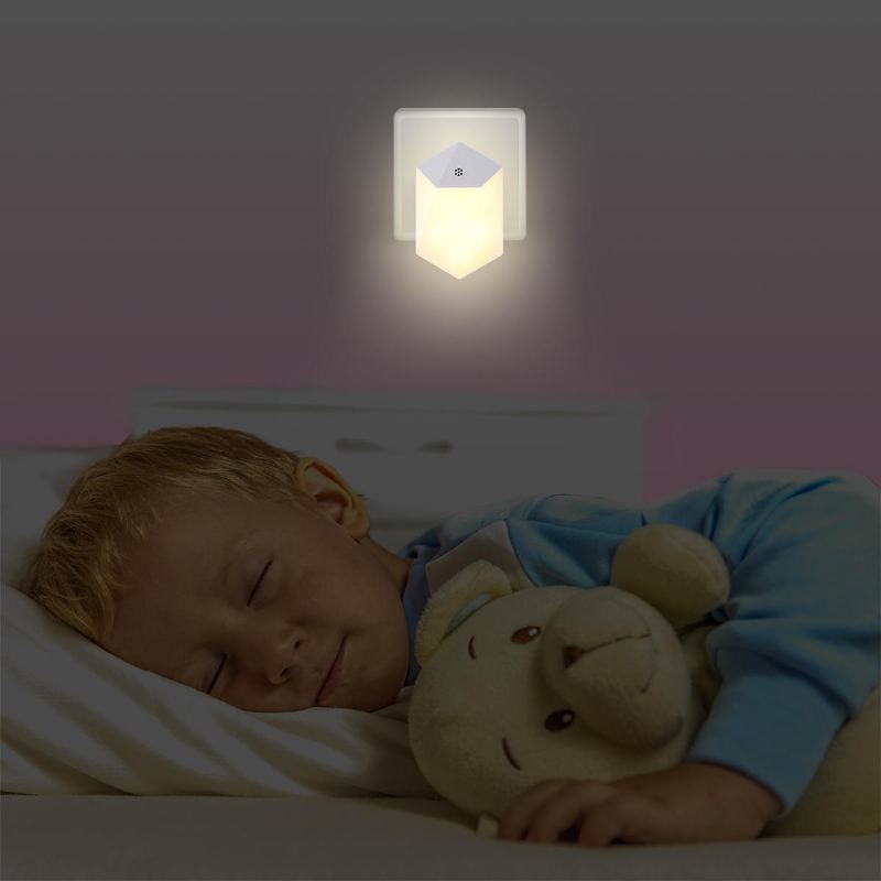 0.5w 6 Led Světlem Řízené Noční Světlo Stěna Chodba Koupelna Ložnice Dětská Teplá Bílá Lampa Ac110-240v