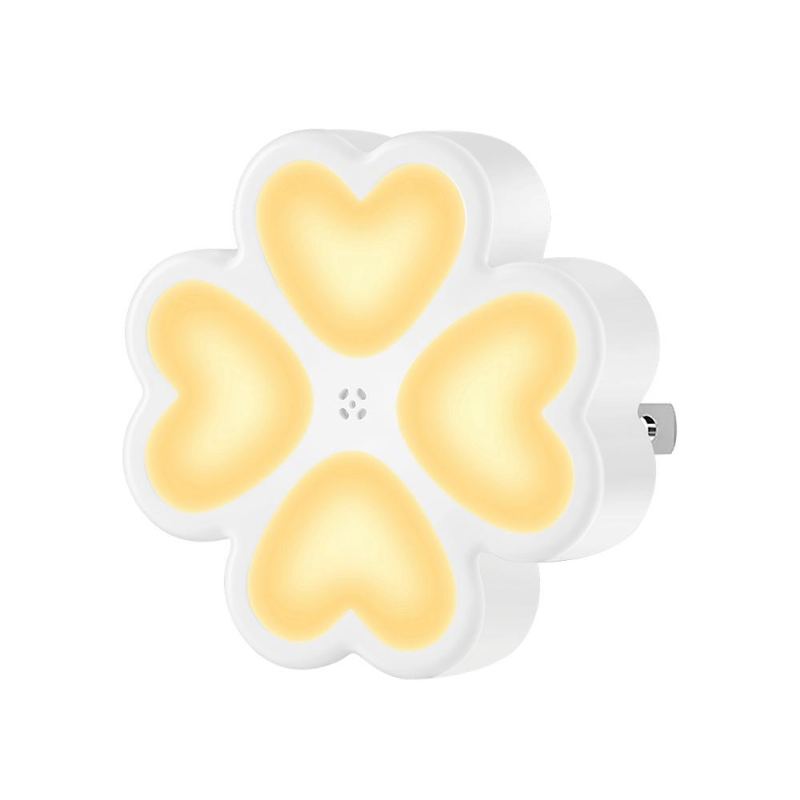 0.5w Světelný Senzor Led Noční Nástěnná Lampa Plug-in Pro Dětskou Ložnici Doma Ac100-240v