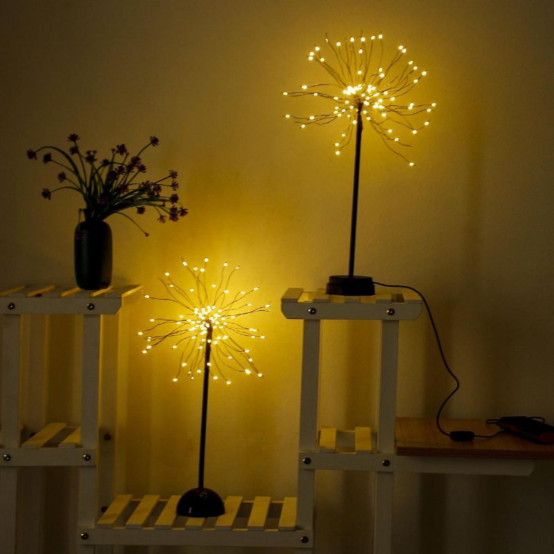 100 Led Lampa Pampelišky Usb Ohňostroj Noční Světlo Zahrada Svatební Párty Vánoce