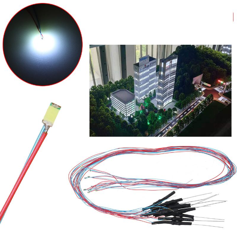 10pcs 30cm 0805/1206/0603/0402 Předpájené Micro Led Světlo S Odporem Pro Model Pískového Stolu 12v