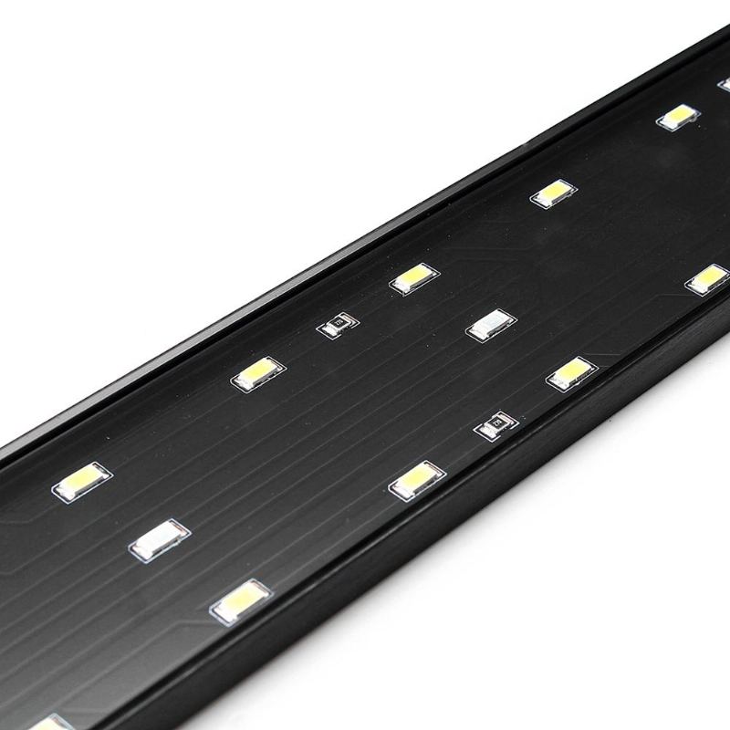 14w 53cm Modrobílá Led Nastavitelná Svítilna Do Akvária Na Ryby Super Tenké Světlo S Klipem