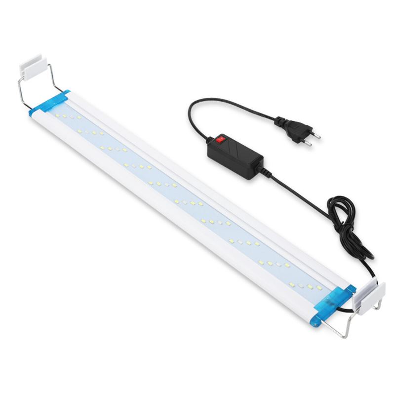 18-48cm Akvárium Led Osvětlení S Výsuvnými Držáky Bílé A Modré Led Vhodné Pro