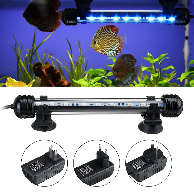 18cm 5050smd 9led Akváriová Rybí Nádrž Rgb Lehká Ponorná Vodotěsná Barová Lampa