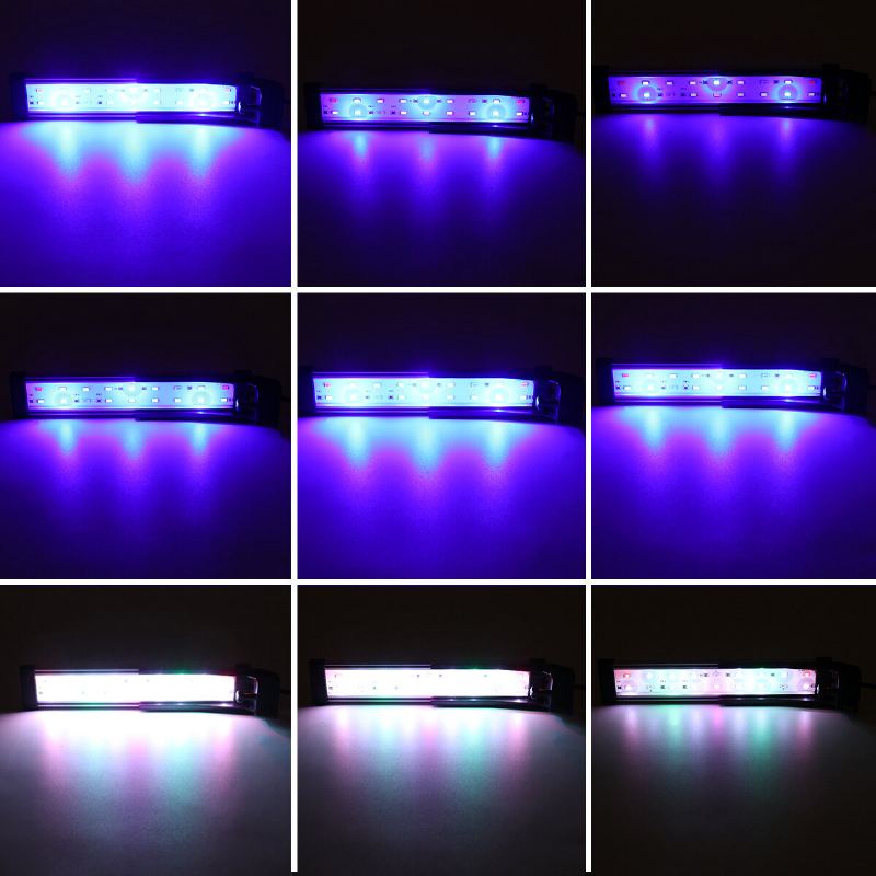 22cm 18led Rgb Světlo Do Akvária Na Ryby Vysoce Svítivá Dvojitá Drenážní Vodní Lampa