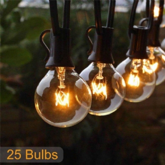 25ft Patio String Light Vánoční G40 Globe Festoon Žárovka Fairy Venkovní Party Garden Garland Svatební Dekorativní Světla