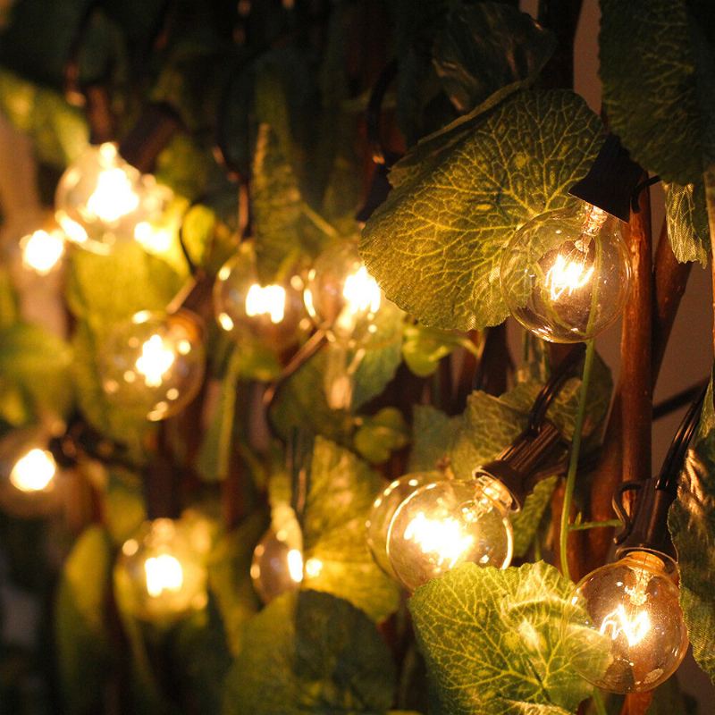 25ft Patio String Light Vánoční G40 Globe Festoon Žárovka Fairy Venkovní Party Garden Garland Svatební Dekorativní Světla