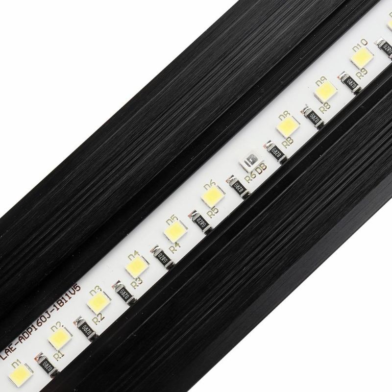 2w 13cm Nastavitelná 2835 Led Akváriová Akvária Super Tenká Světelná Lampa Černá