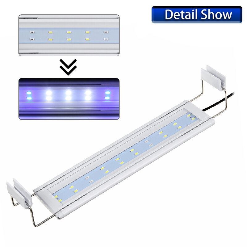 3/5/7/9w Osvětlení Akvária 220v Led Energeticky Úsporný Přepínač Modré A Bílé Barvy