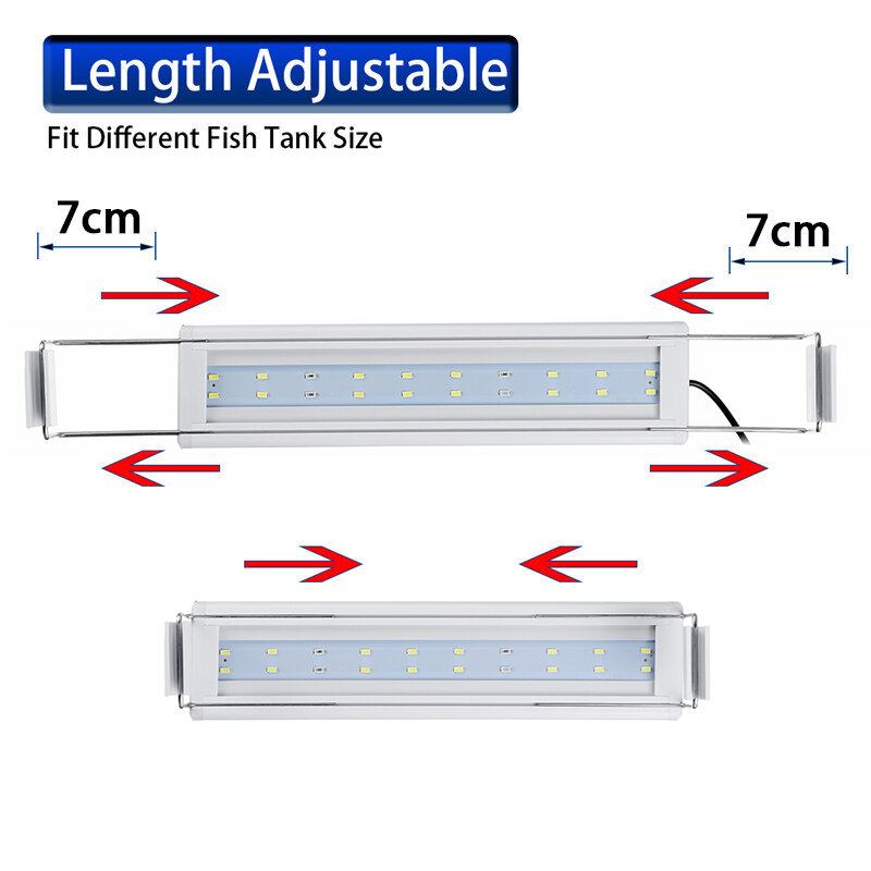 3/5/7/9w Osvětlení Akvária 220v Led Energeticky Úsporný Přepínač Modré A Bílé Barvy