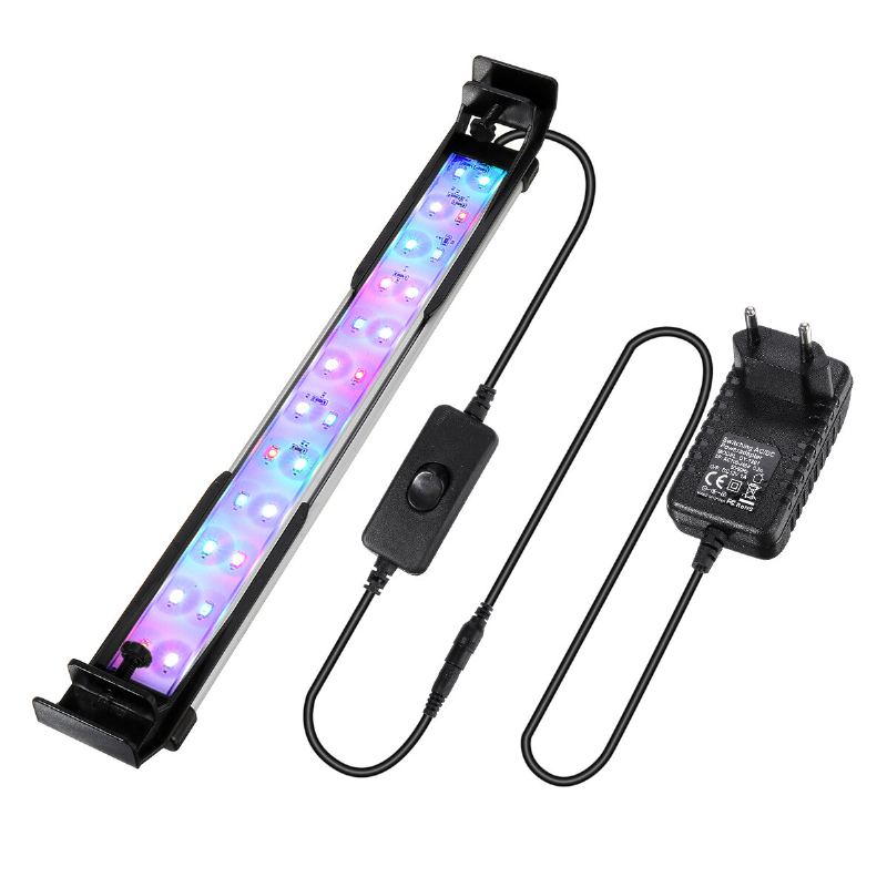 32cm 24led Rgb Světlo Do Akvária S 2 Režimy Lampa Na Vodní Trávu S Dvojitým Odvodněním