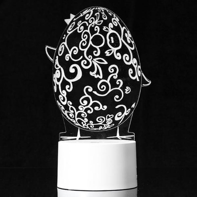 3d Illusion Easter Egg Králík Led Noční Světlo Usb Barevná Stolní Lampa Sváteční Dekorace Dc5v