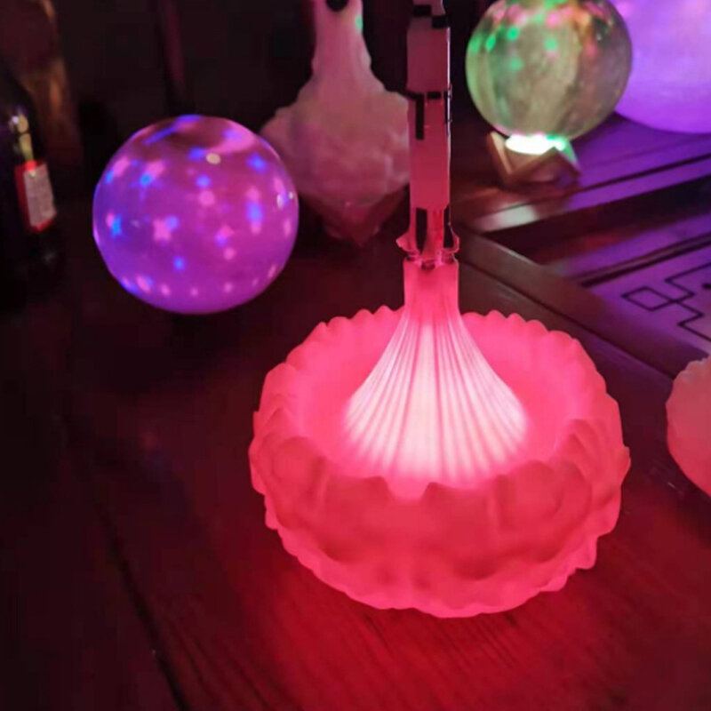 3d Tisk 16barevná Raketová Lampa Saturn Usb Led Dětské Noční Světlo Stmívatelné Dotykové Ovládání + Dálkové