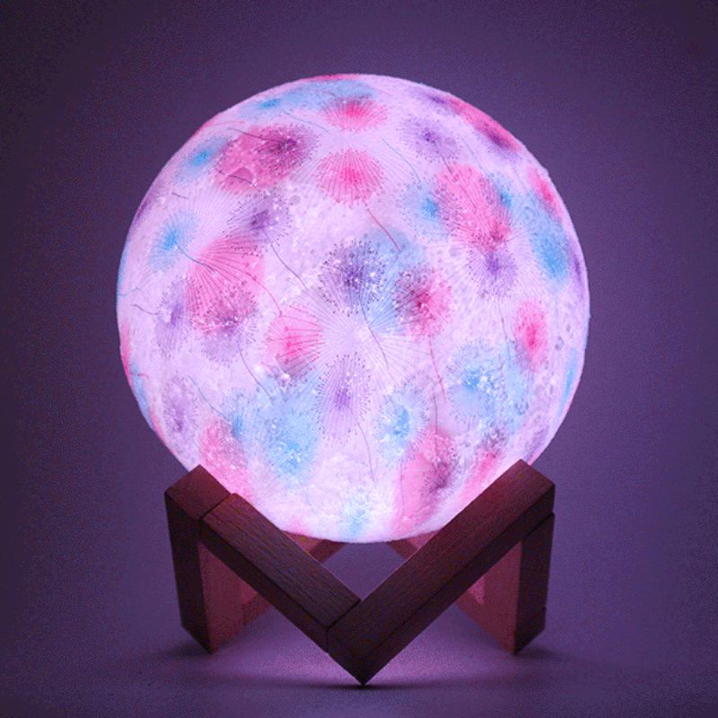 3d Tisk Moon Lamp Space Led Noční Světlo Dálkové Ovládání / Touch/ Pat Control Usb Charge Valentine Gift