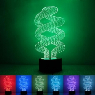 3d Tornado Illusion Led Stolní Světlo Usb 7 Barev Měnící Noční Lampa