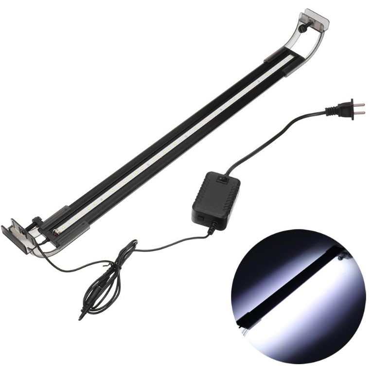 8w 50cm Nastavitelná 2835 Led Akvarijní Nádrž Na Ryby Super Slim Light Lamp Black