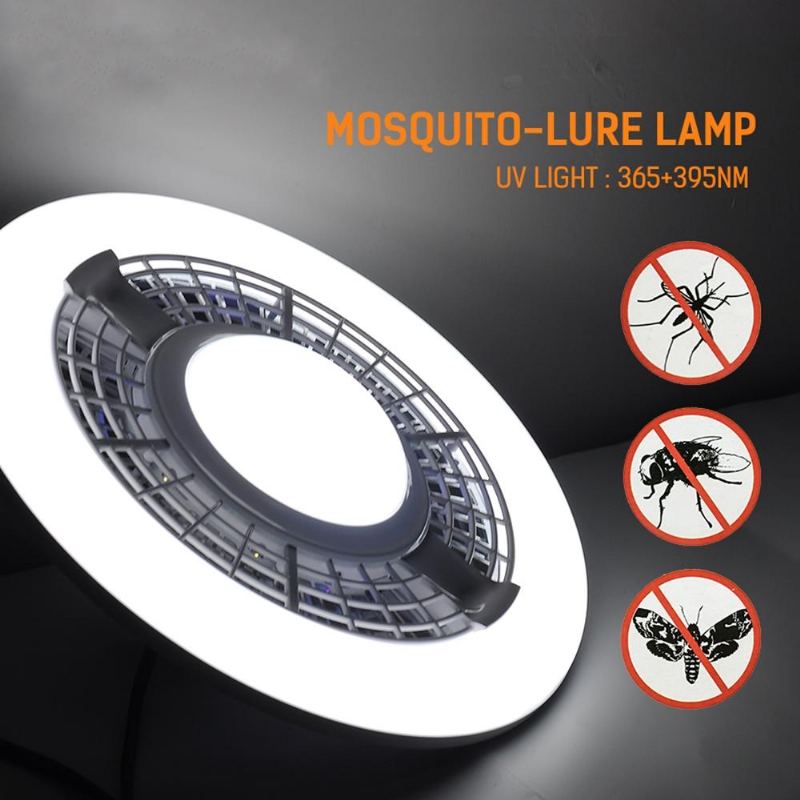 Ac100-265v 6500k E27 Ufo Lampa Na Hubení Komárů Led Žárovka Odpuzující Uv Pro Domácí Zahradní Ložnici