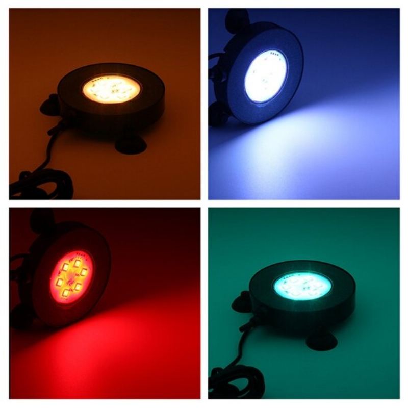 Akvarijní Nádrž Na Ryby Rgb 6 Led Bubble Light Podvodní Dálkový Ovladač