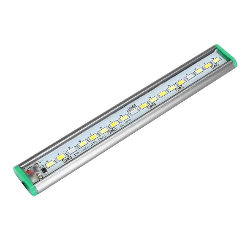 Akvárium 20 cm 18 Led Světle Bílá Modrá Klip Na Vodotěsnou Tyč Ac110-240v