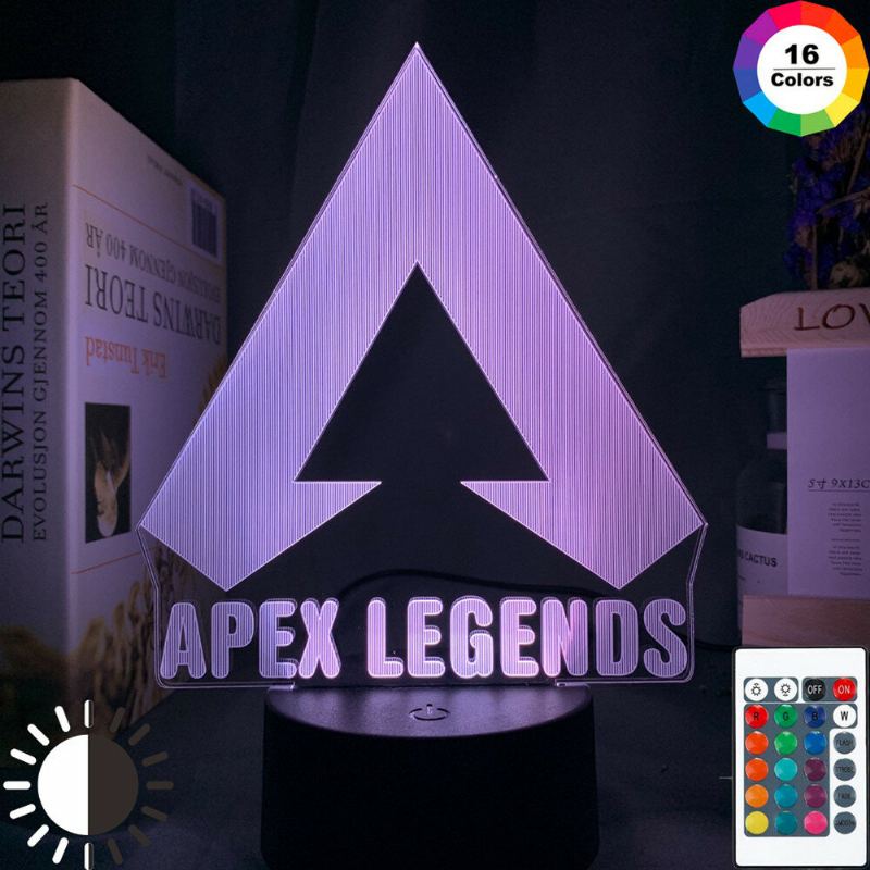 Apex Legends Logo Noční Světlo Led Barva Měnící Pro Herní Nápady Na Výzdobu Místnosti Skvělá Akce Cena Hráči Narozeniny Dárek Usb Lampa